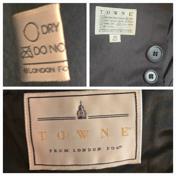 London Fog TOWNE Trench Coat Men's Size 38 Short - Picture 6 of 6